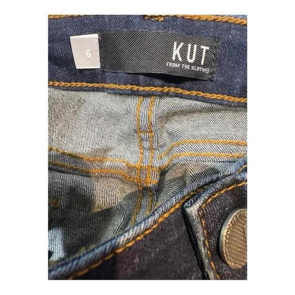 Kut from the Kloth Dark Blue Dianna Skinny Jeans size 6 - Picture 6 of 7